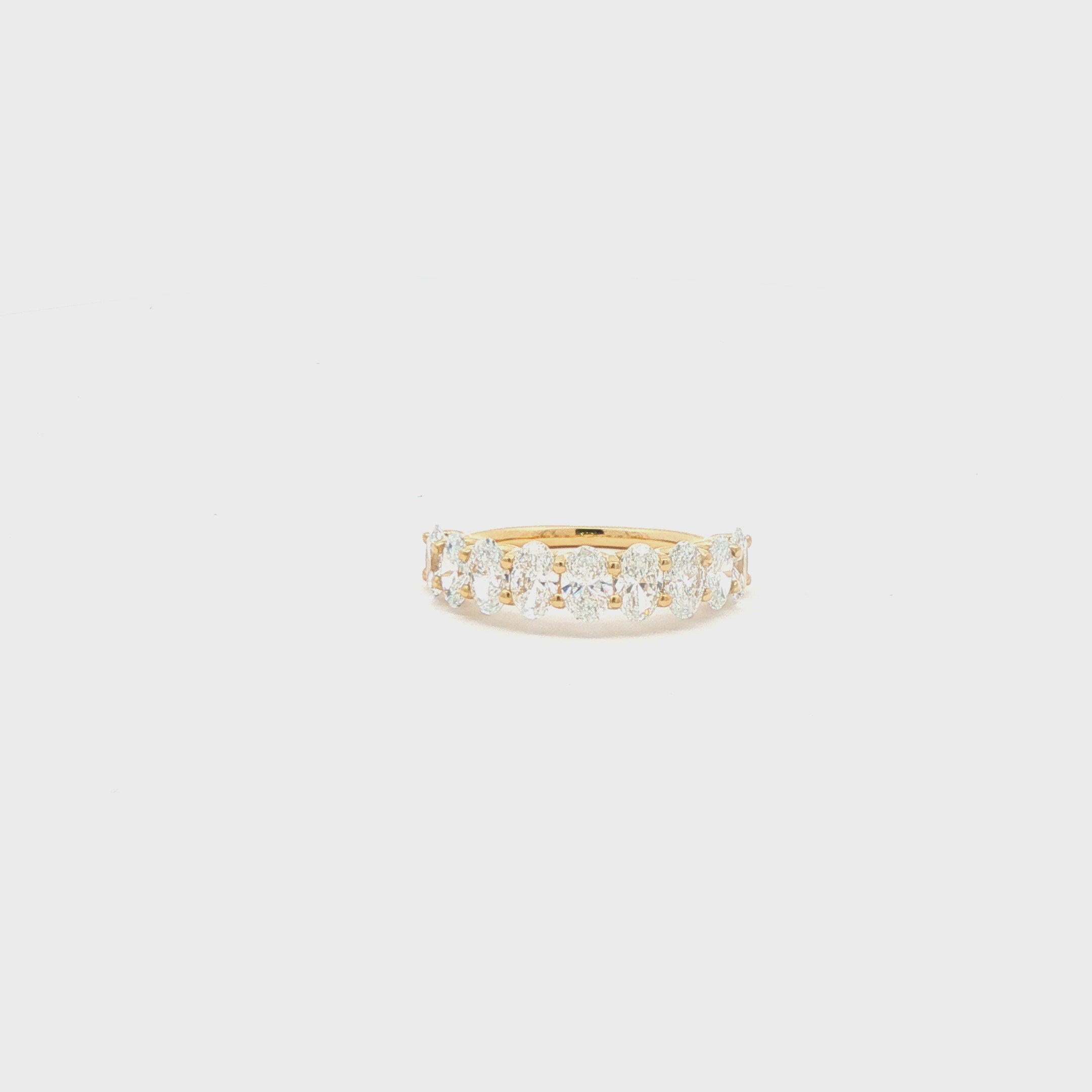 Half Oval-Cut Diamond Eternity Ring