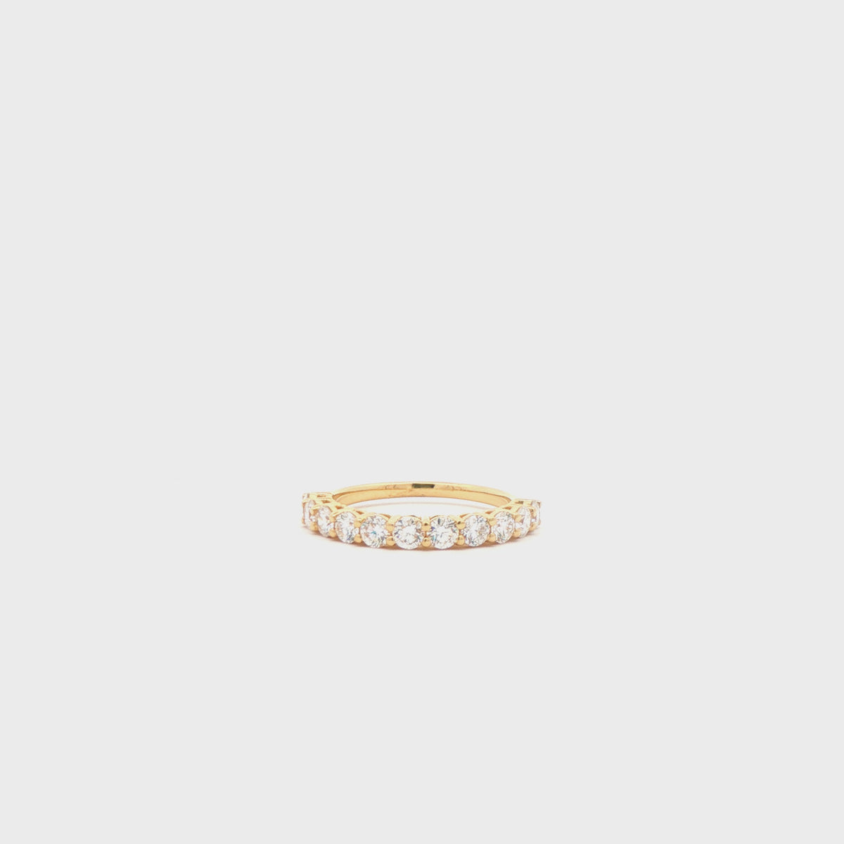 Round Brilliant Diamond Half-Eternity Band