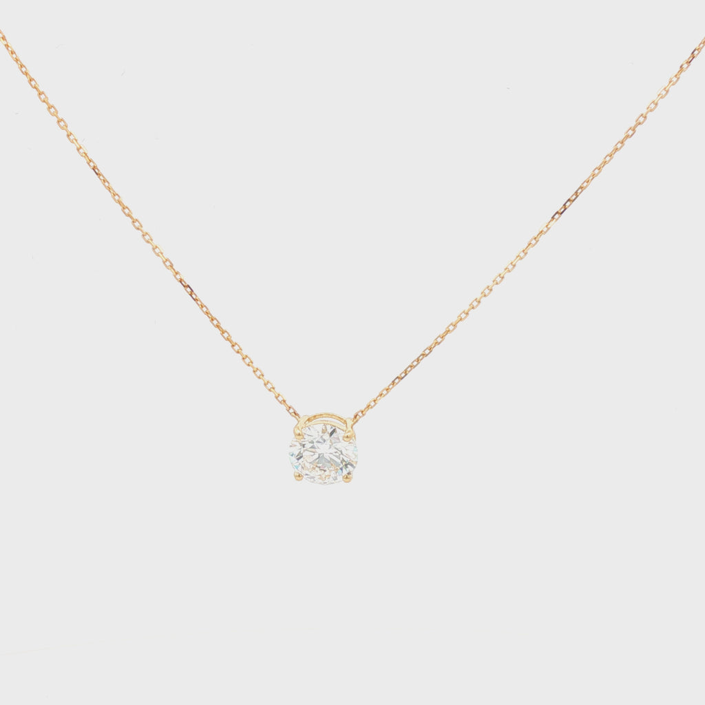 2ct Round Pendant