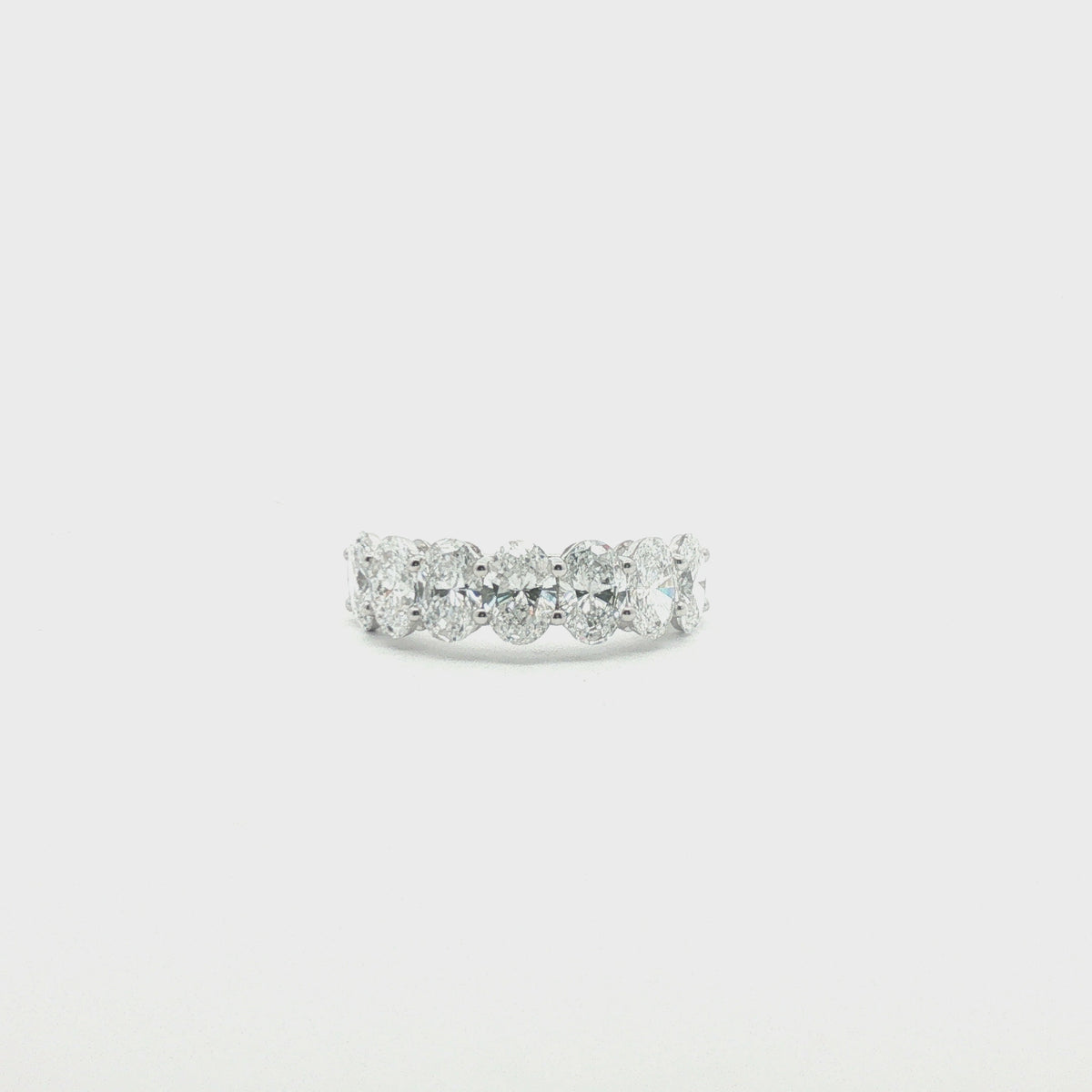 50pts Oval Half Band Ring