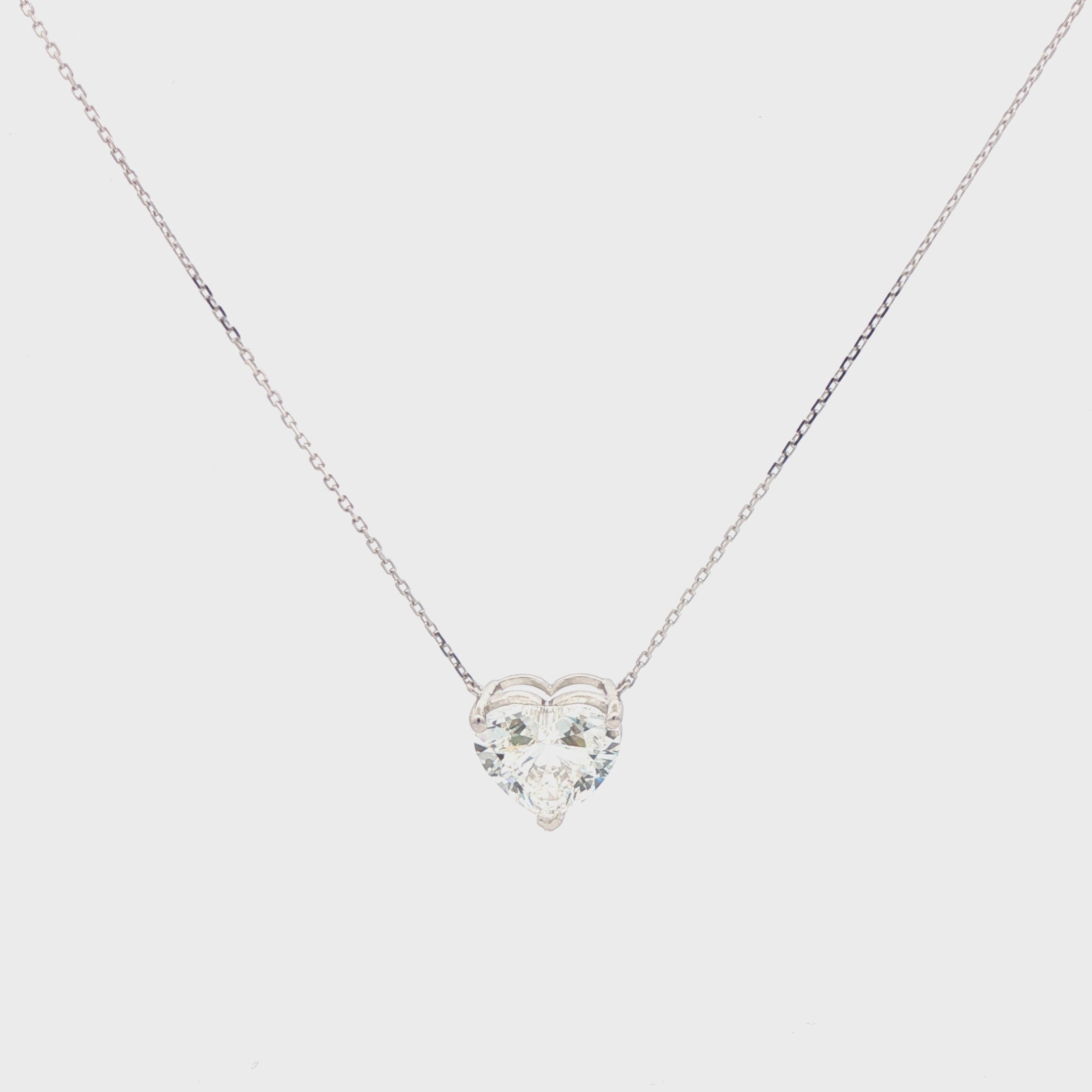 4ct Heart Shaped Brilliant Cut Diamond Pendant
