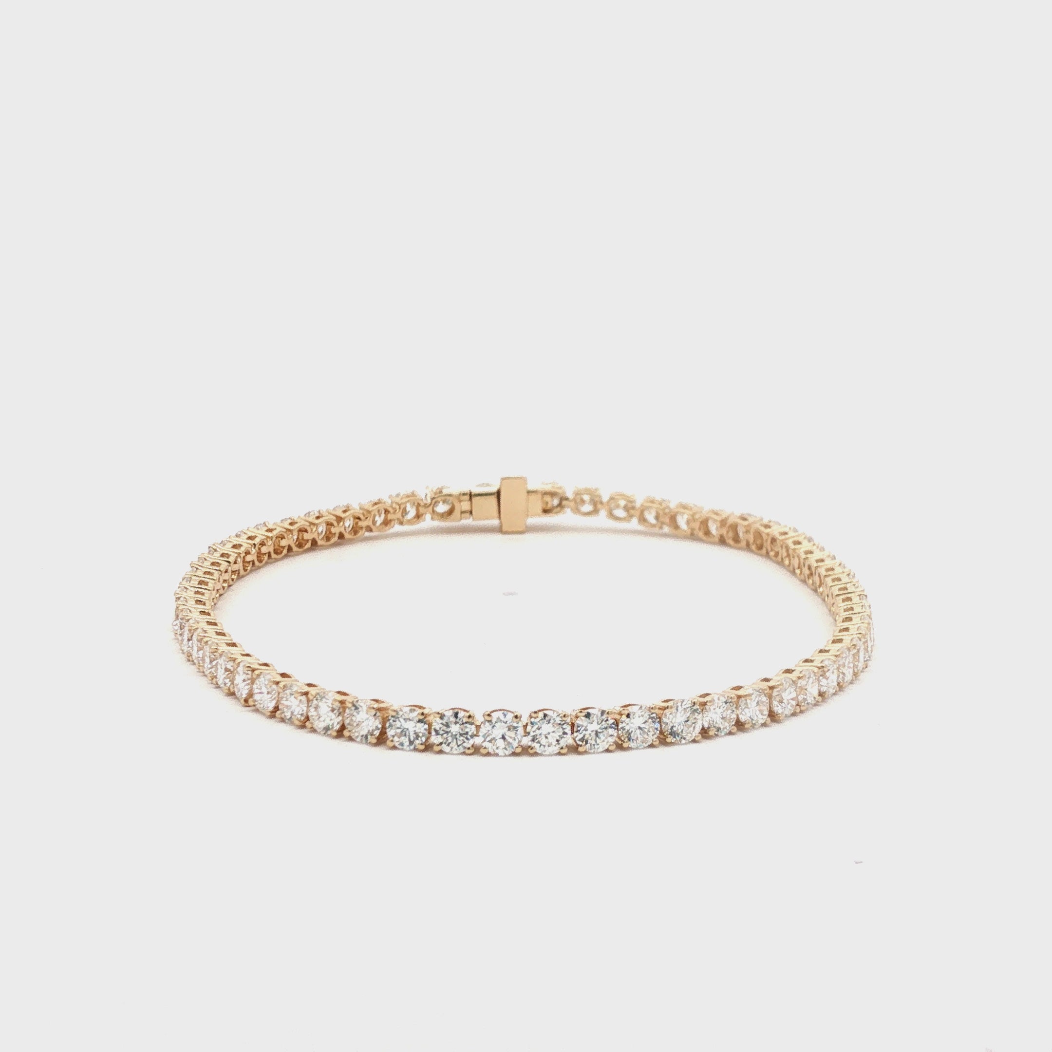 10pts Round Brilliant Cut Lab Diamond Tennis Bracelet