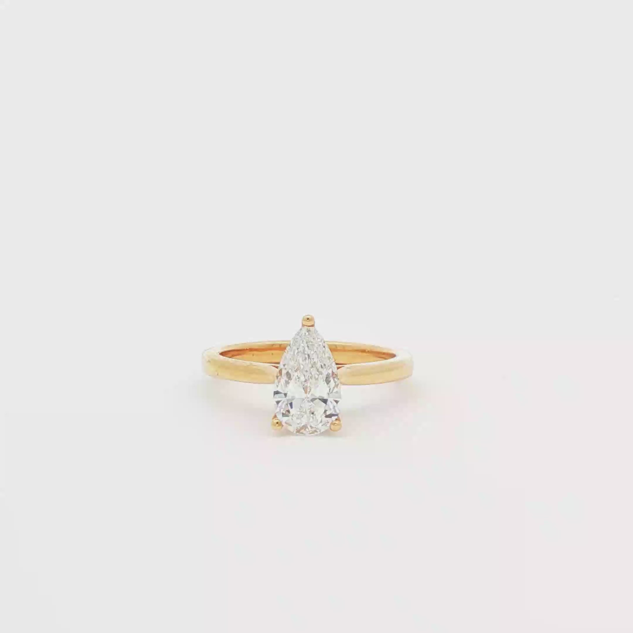 1ct Pear Simple Engagement Ring