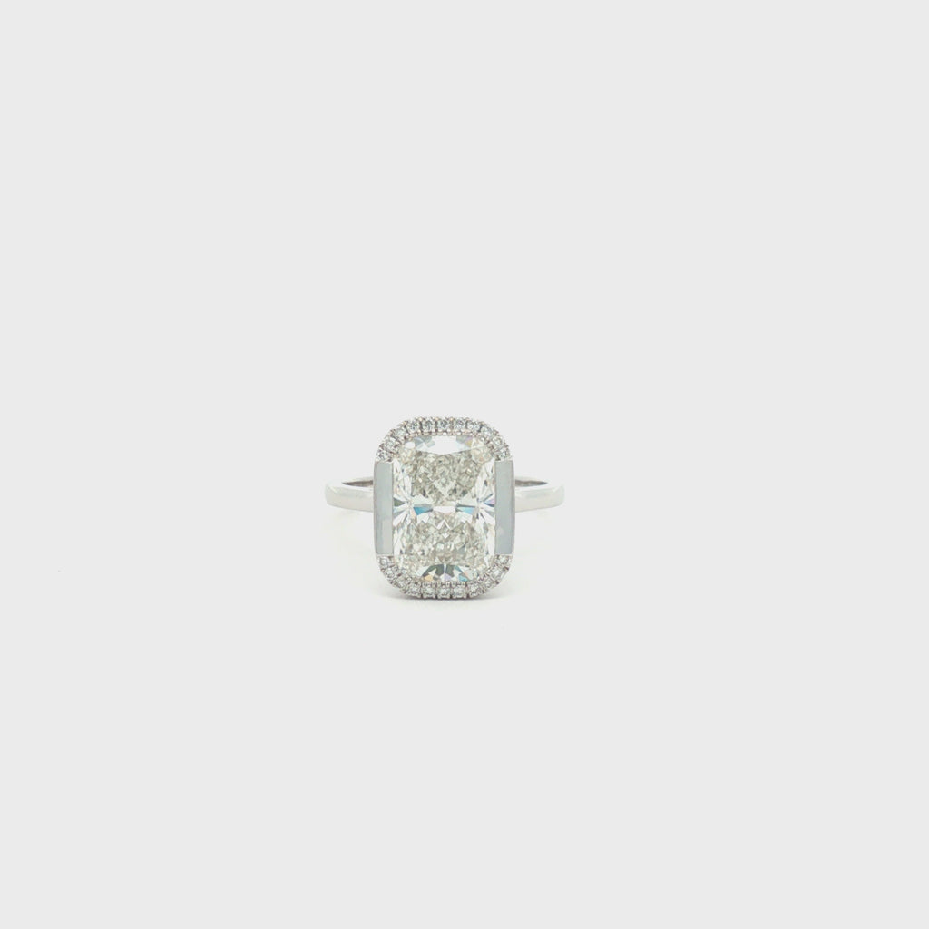 Cushion Cut Diamond Halo Ring