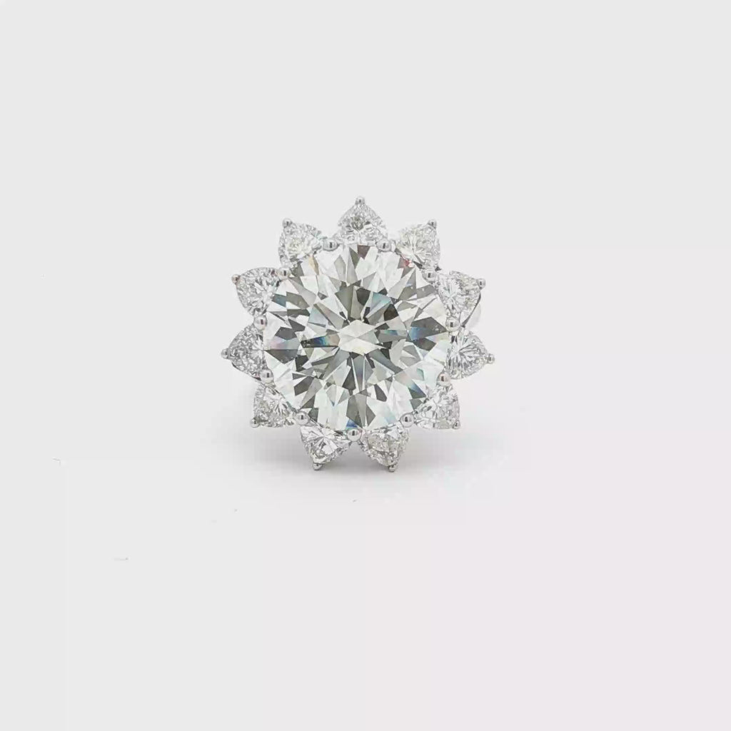 10ct Round Flower Ring