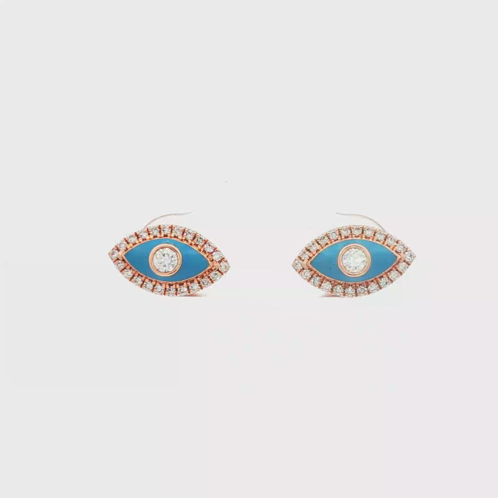 Evil Eye Enamel Earrings