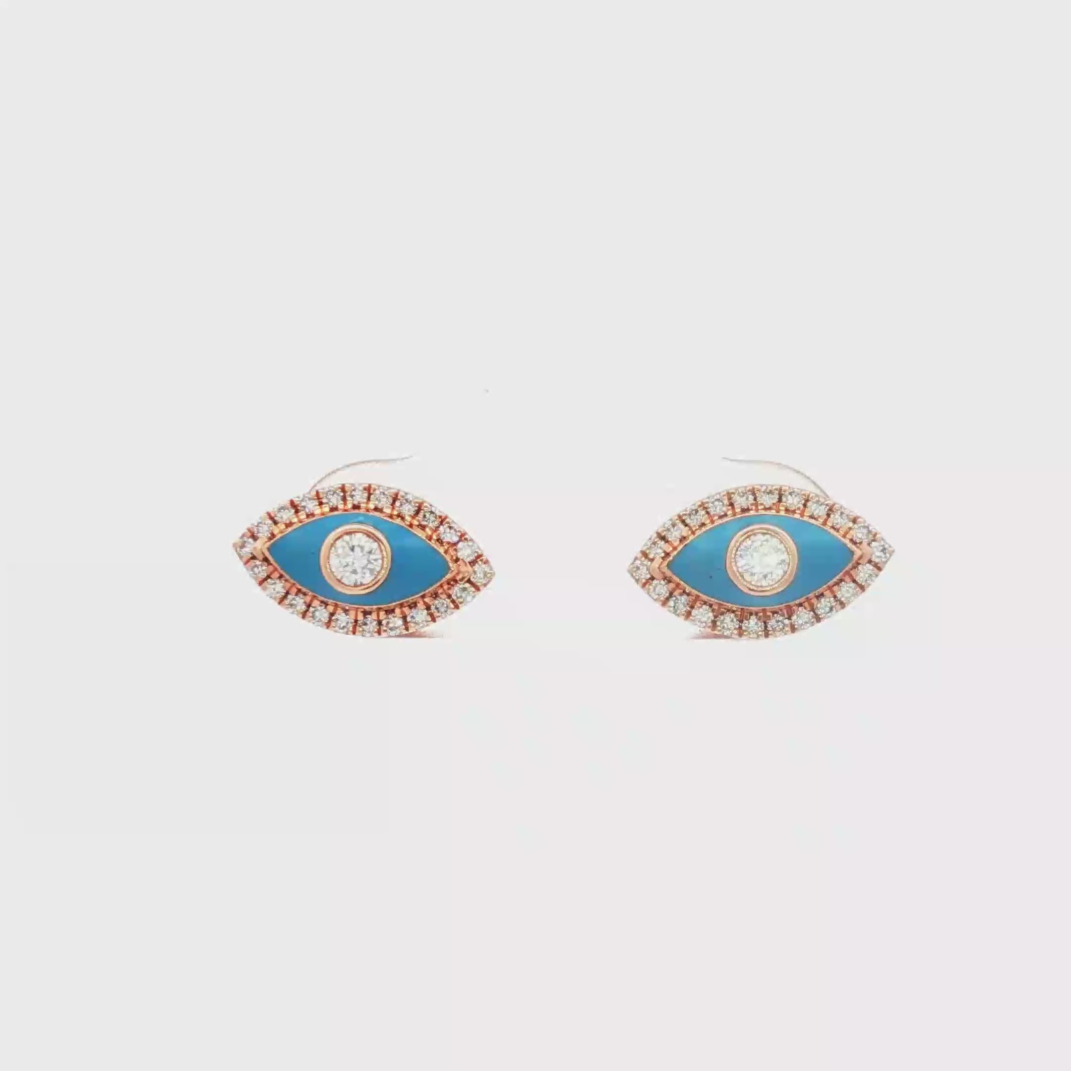 Evil Eye Enamel Earrings