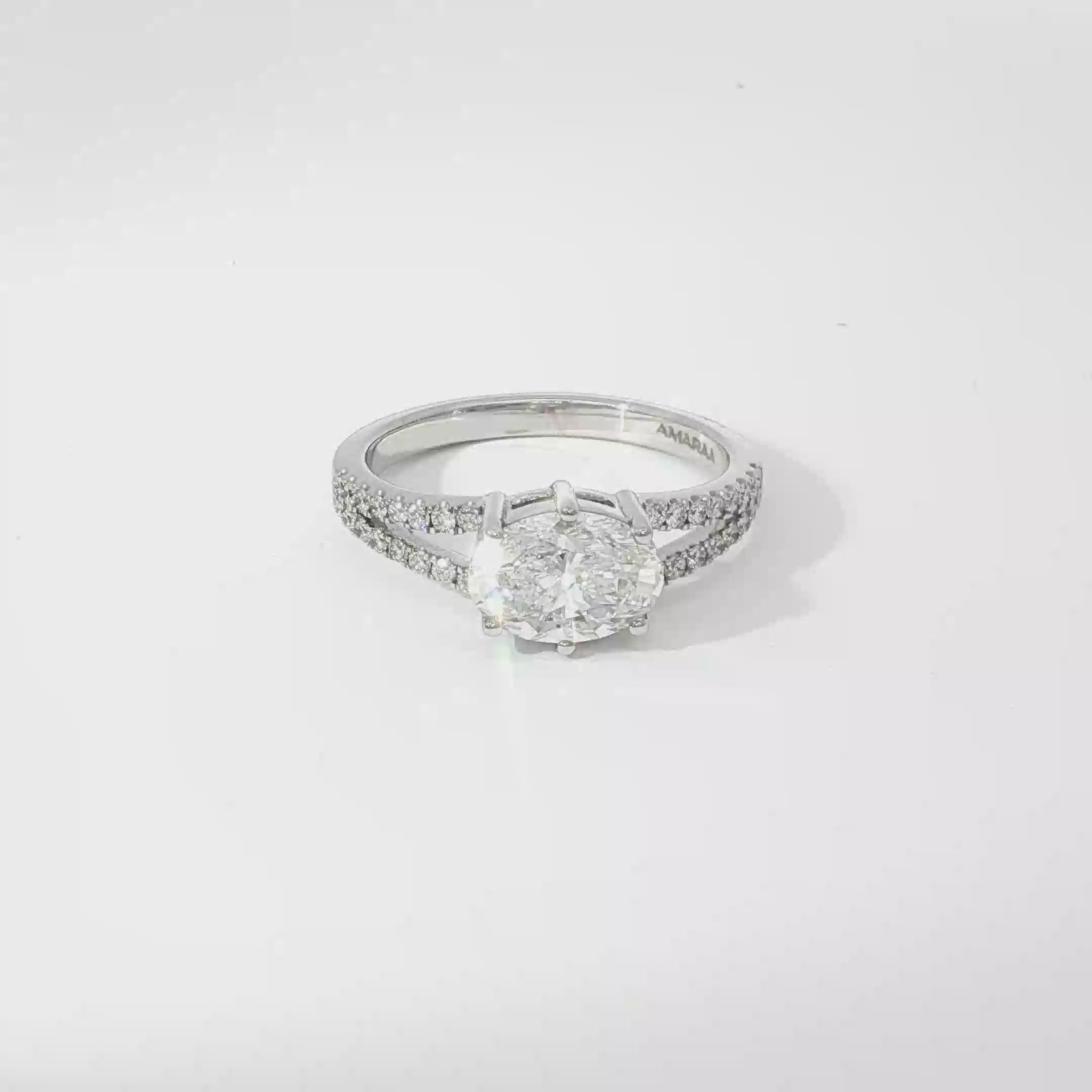 1.5ct Sideways Oval Engagement Ring
