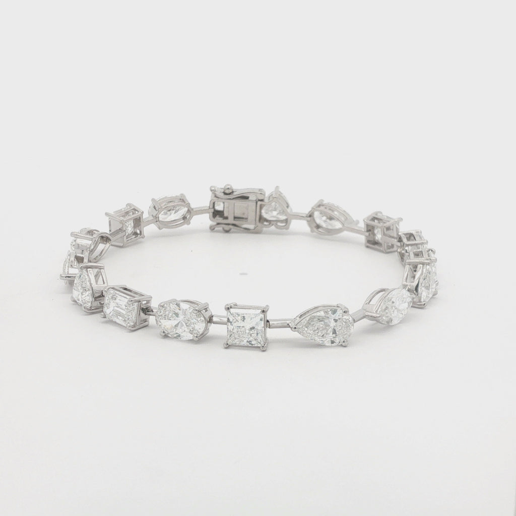 Multi-Shape Diamond Tennis Bracelet