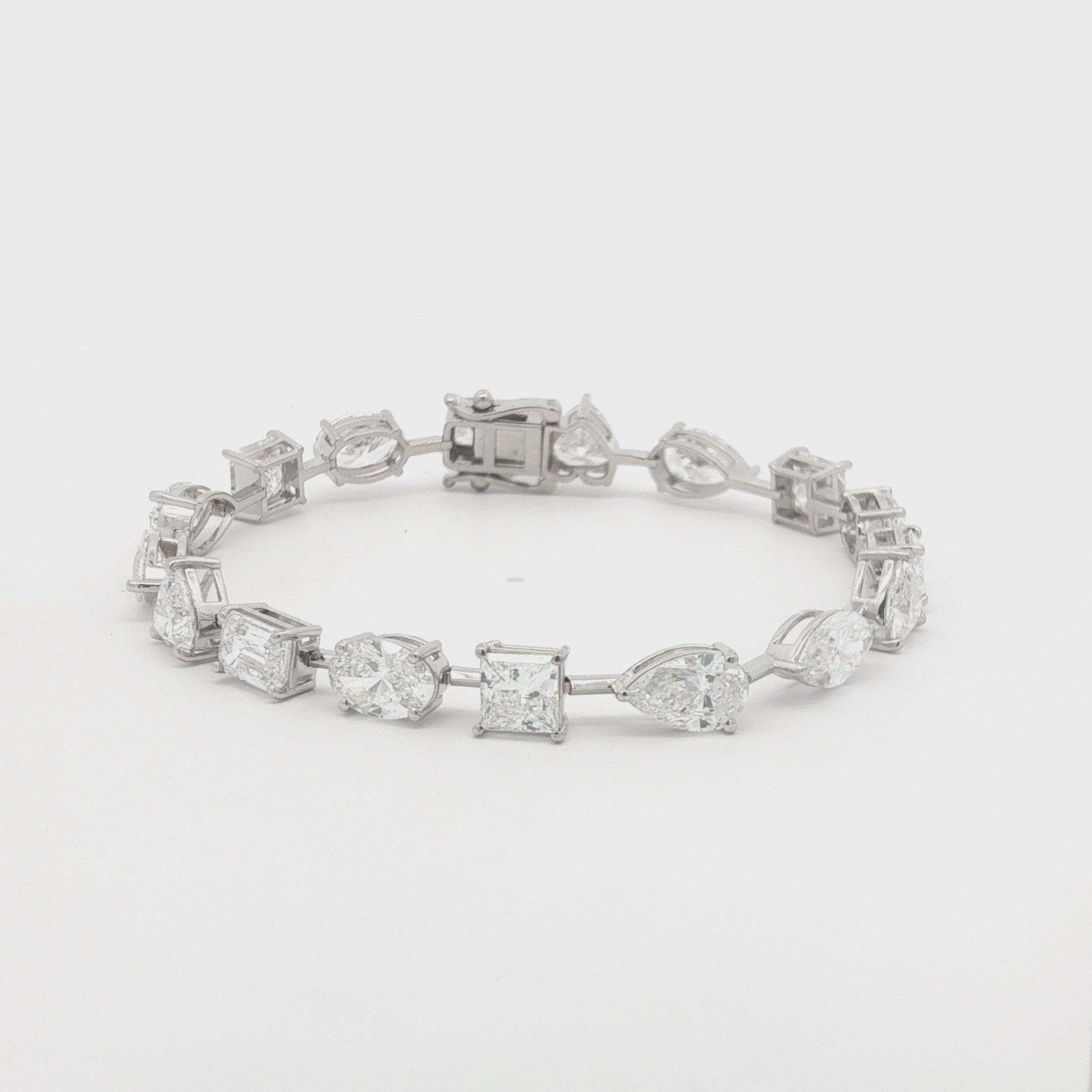 Multi-Shape Diamond Tennis Bracelet