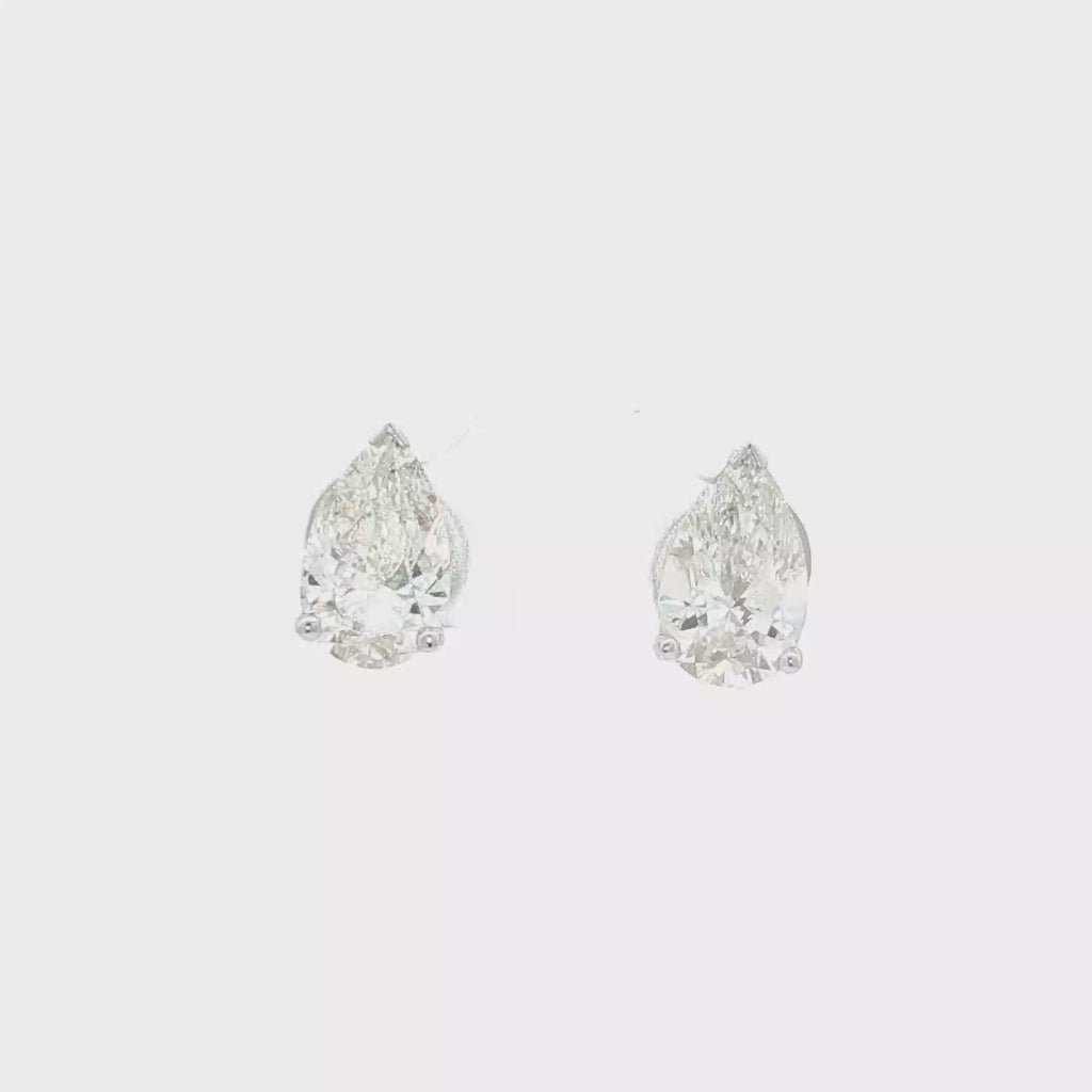 2ct Pear Studs