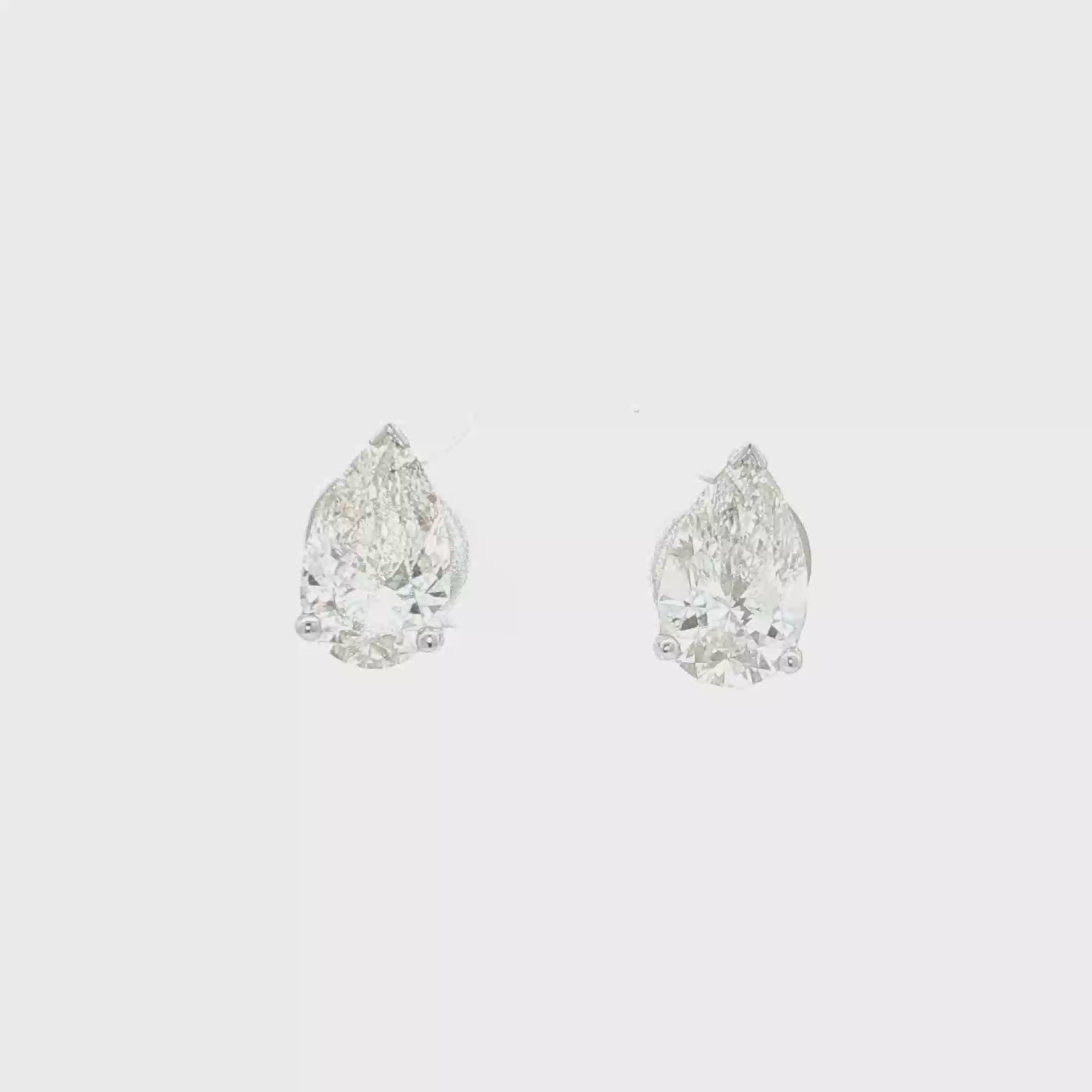 2ct Pear Studs