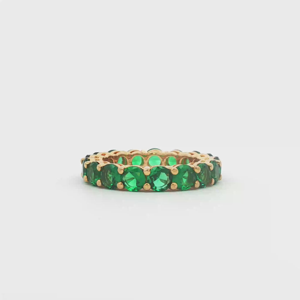 Green Round Eternity Band