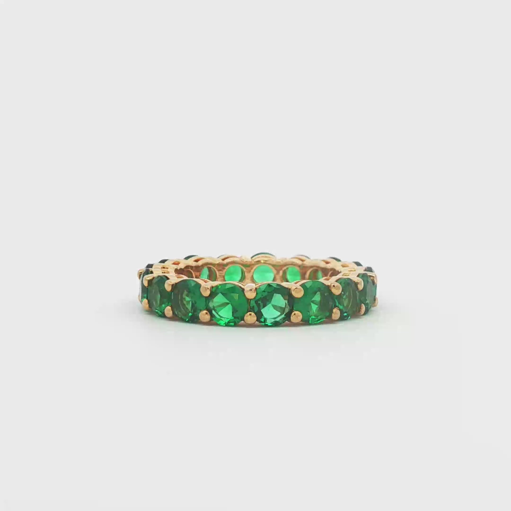 Green Round Eternity Band