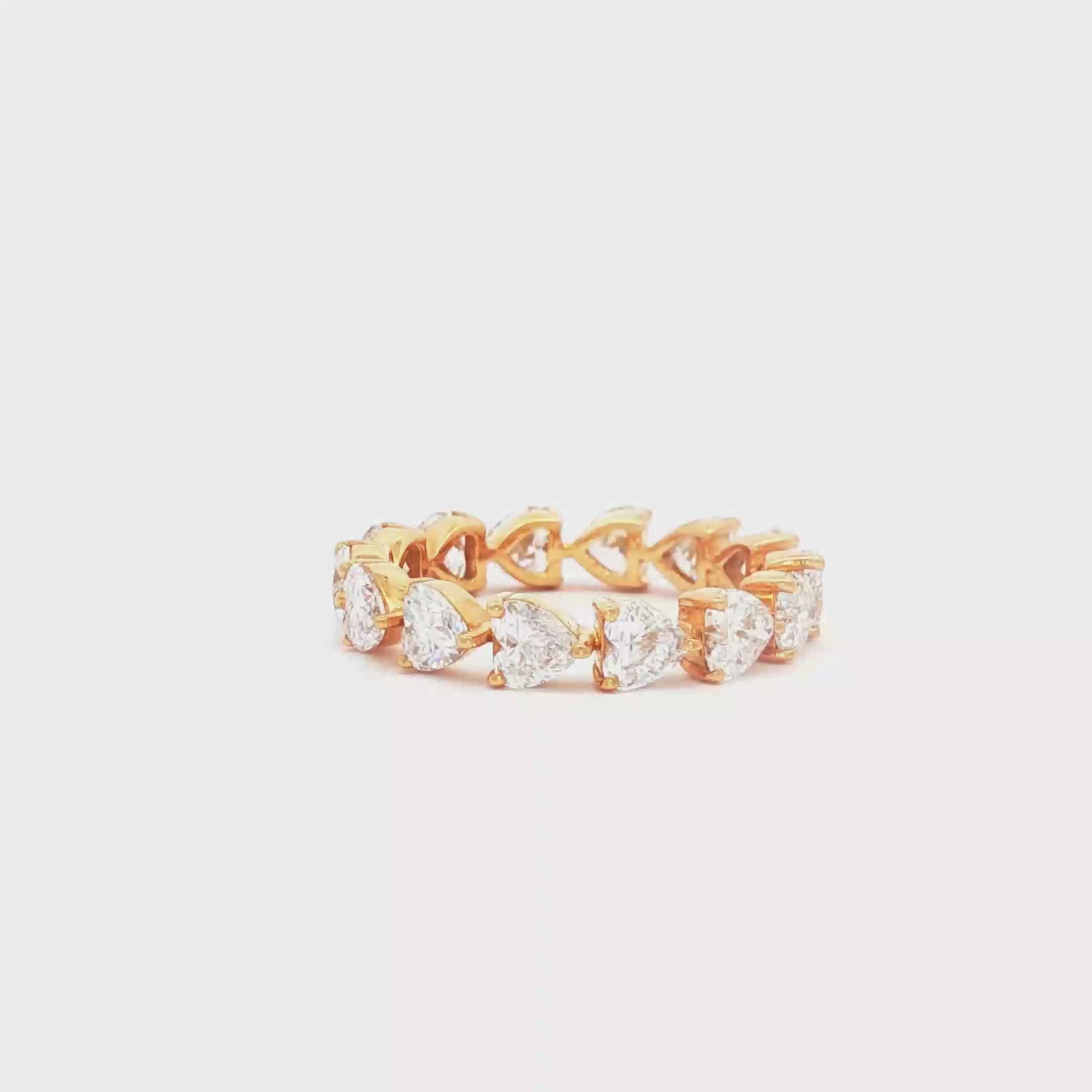 20pts Heart Sideways Wedding Band