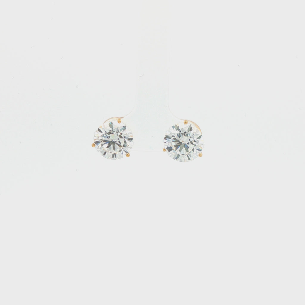 3ct Round Studs
