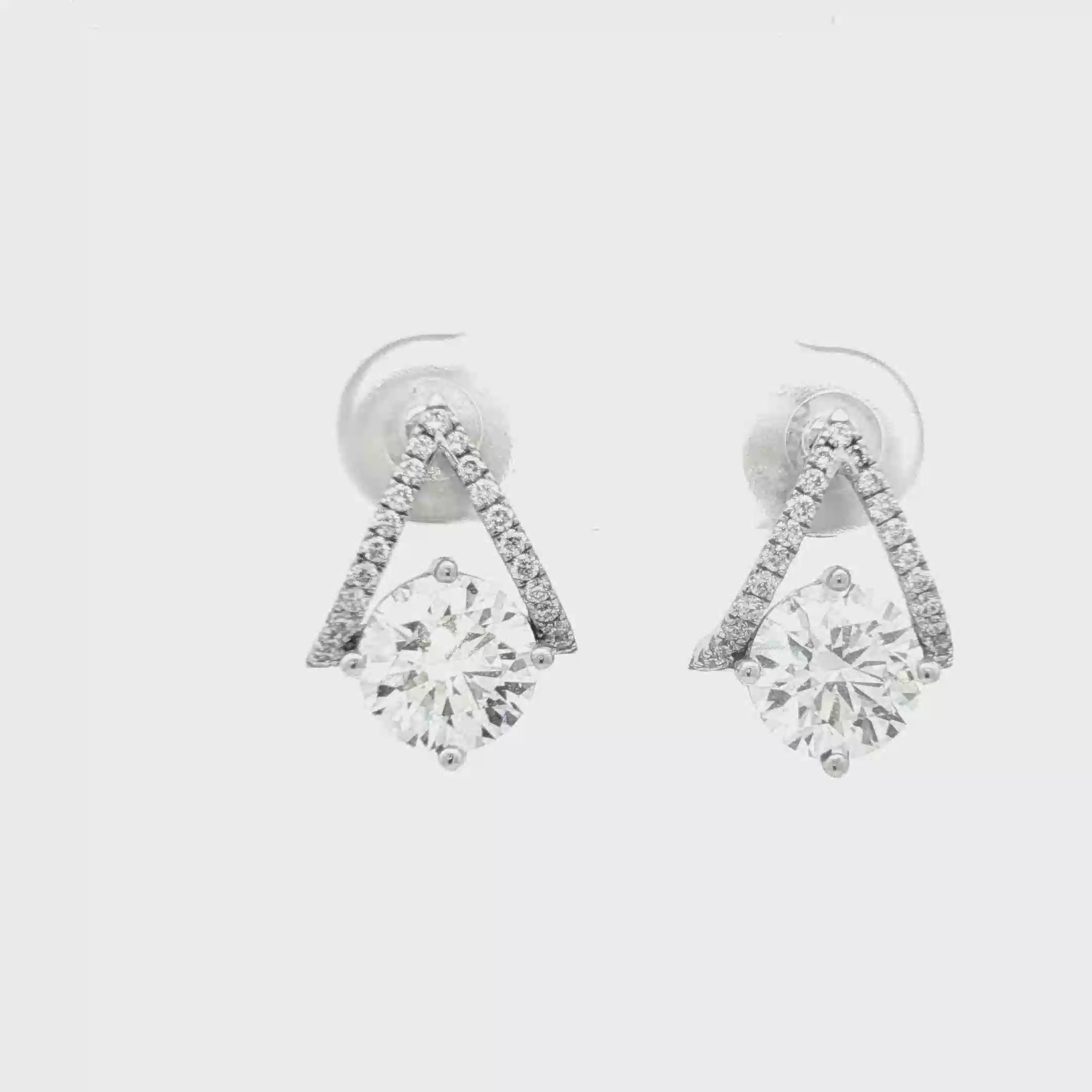 1.5ct Floating Round Earrings