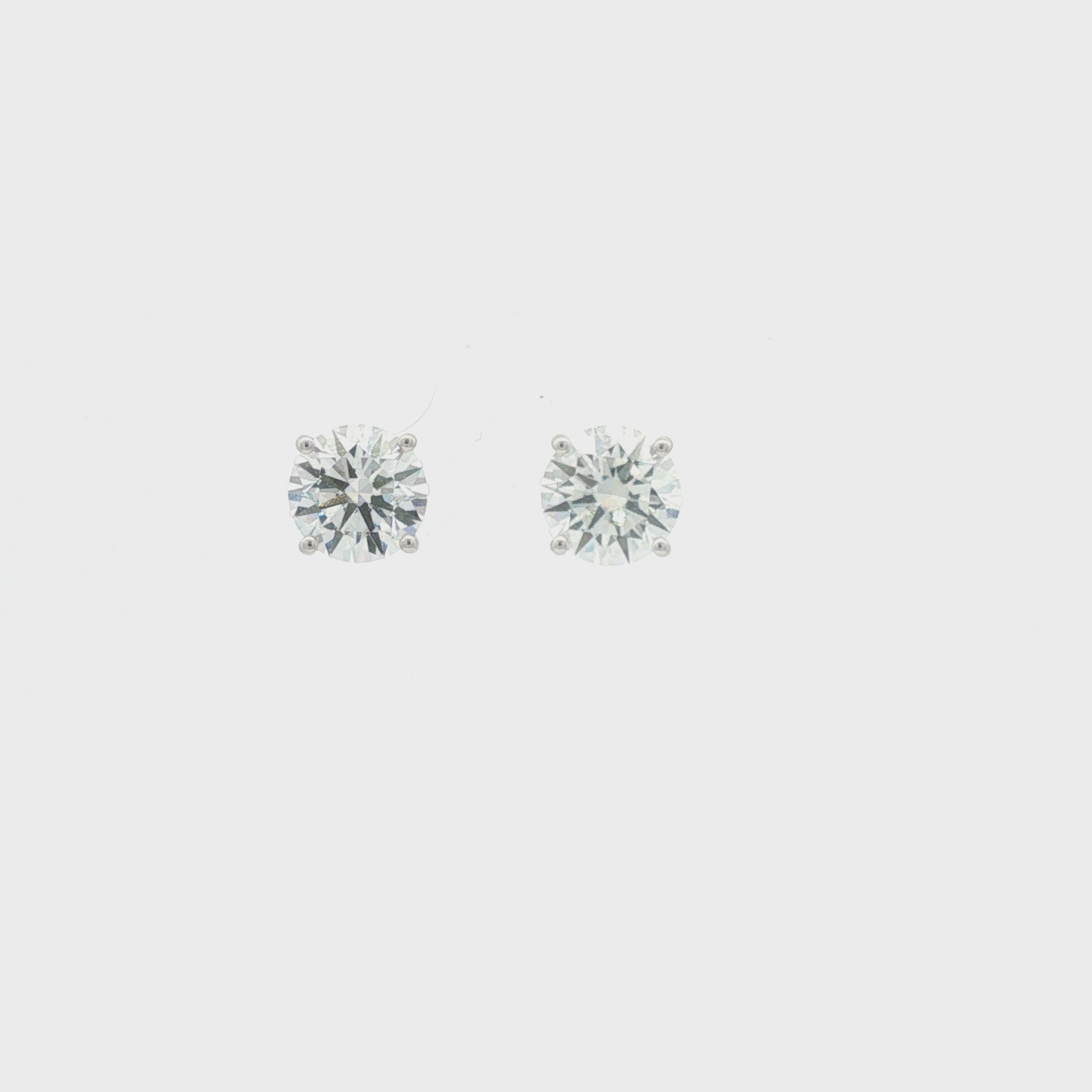 3ct Round Studs
