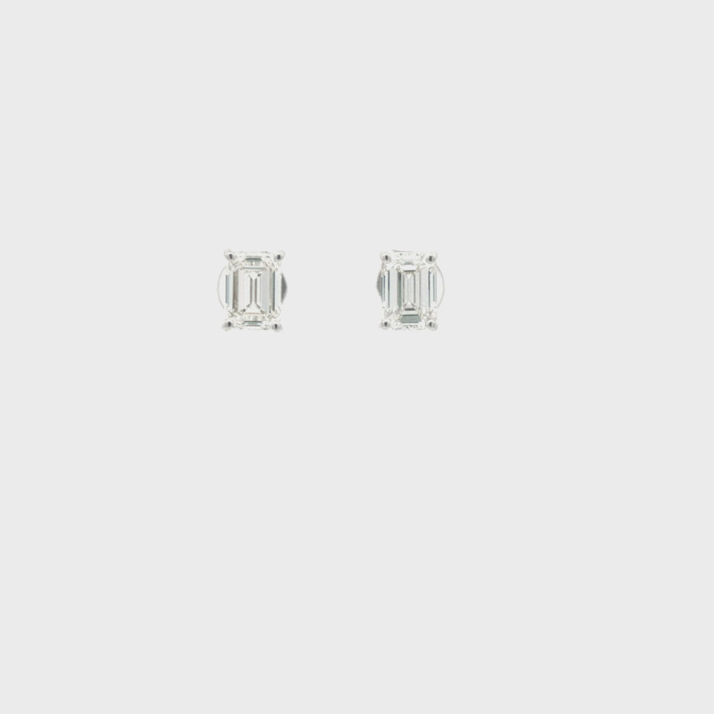 2ct Emerald Studs