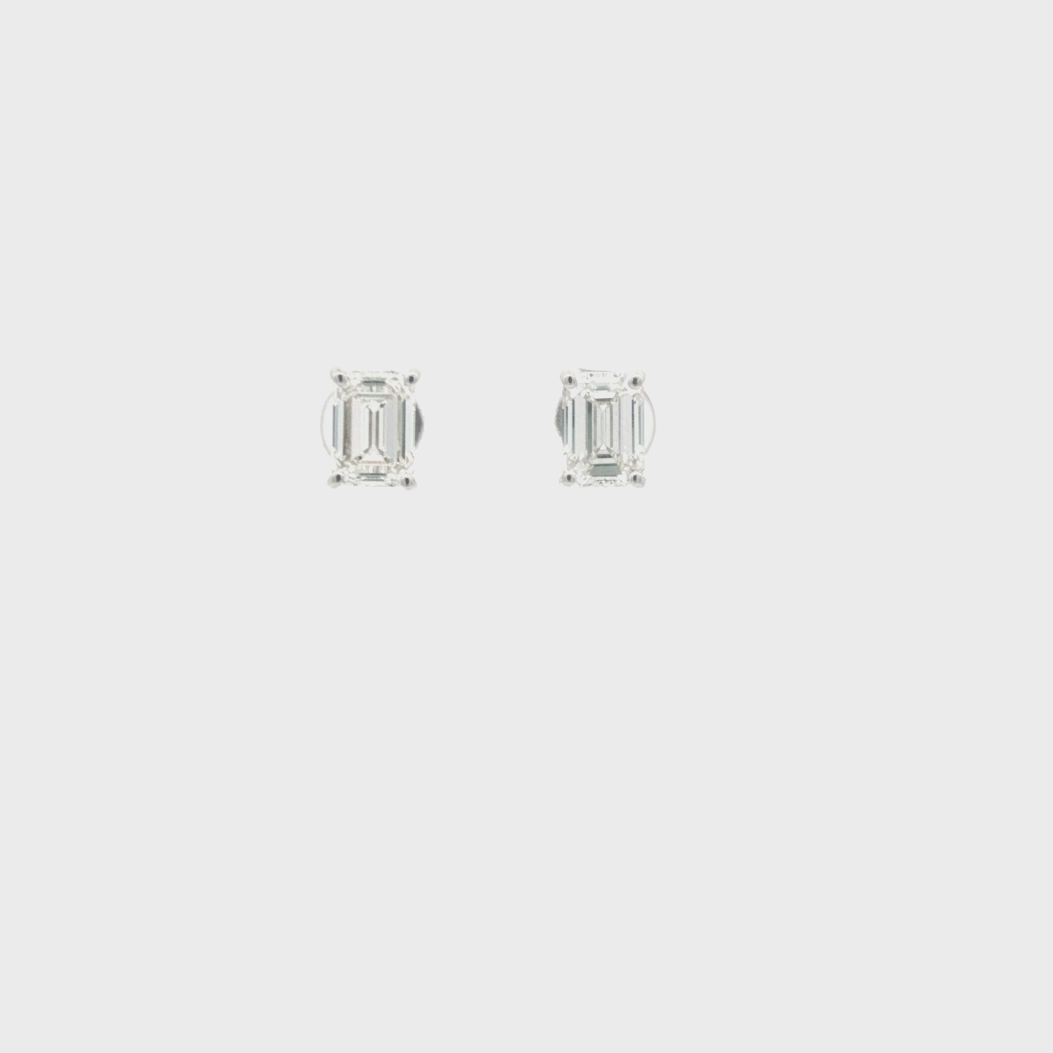 2ct Emerald Studs