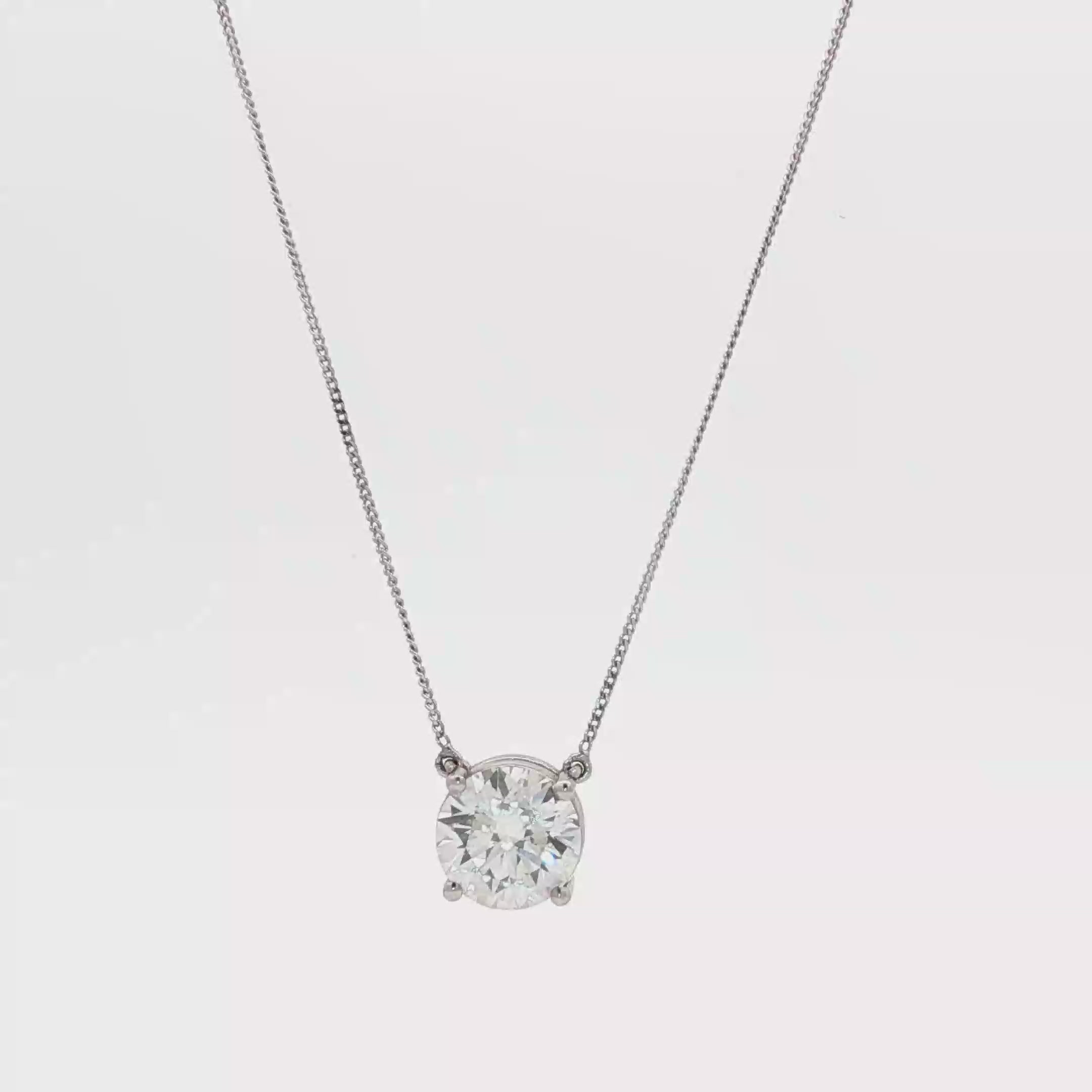 3ct Round Pendant