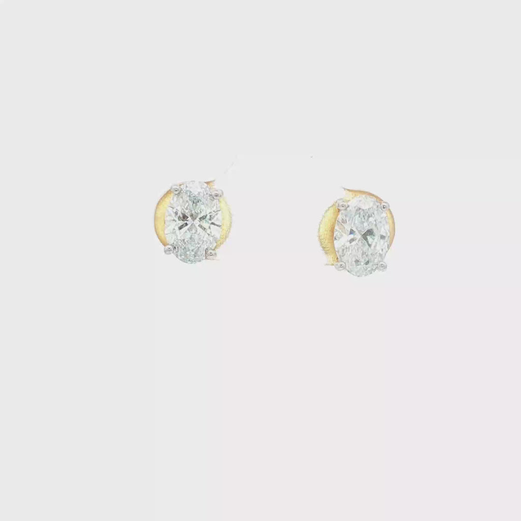 1ct Oval Studs