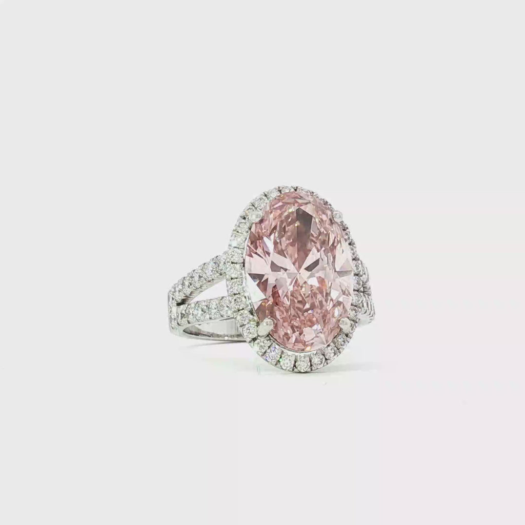 6ct Oval Pink Diamond Ring