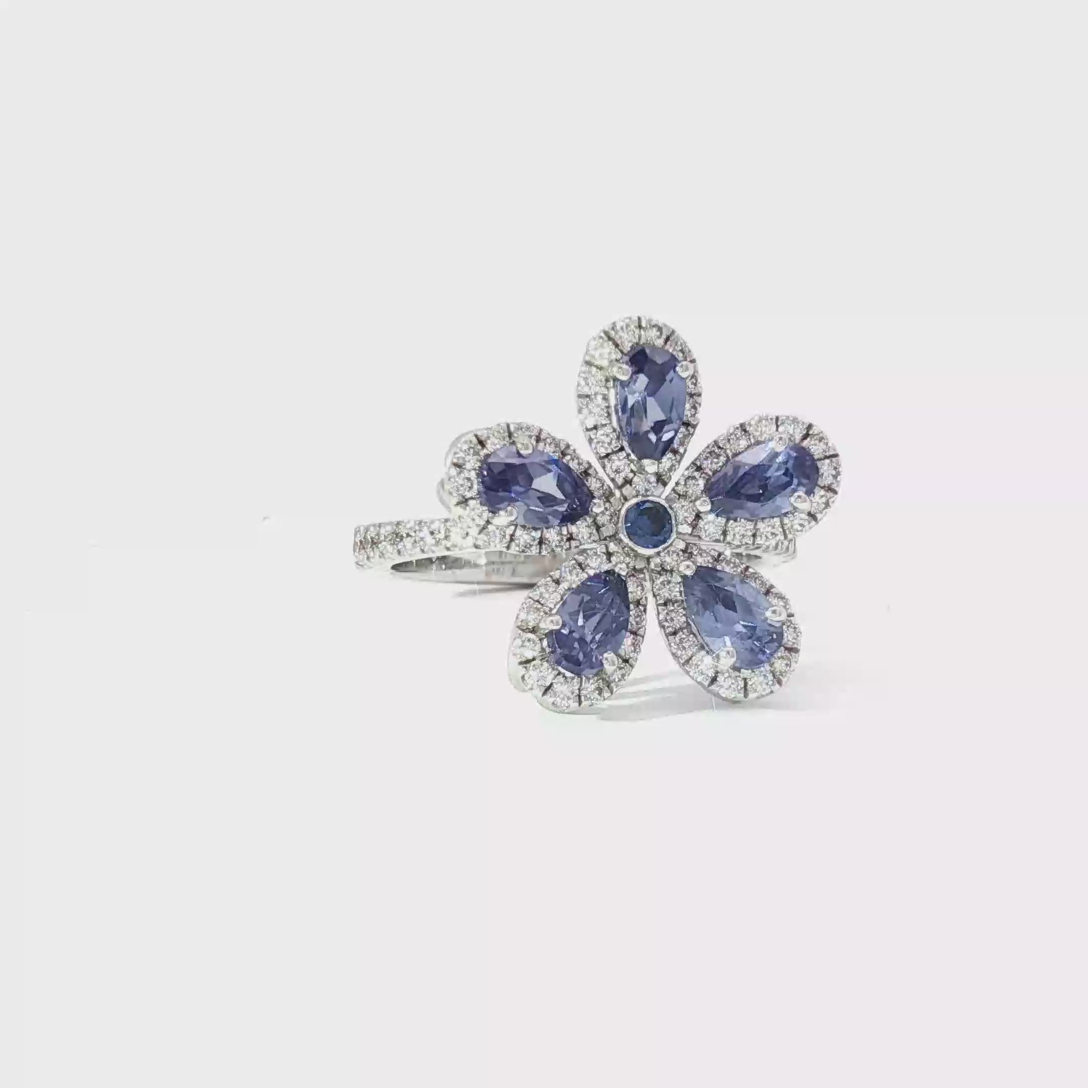Flower Ring (Blue)