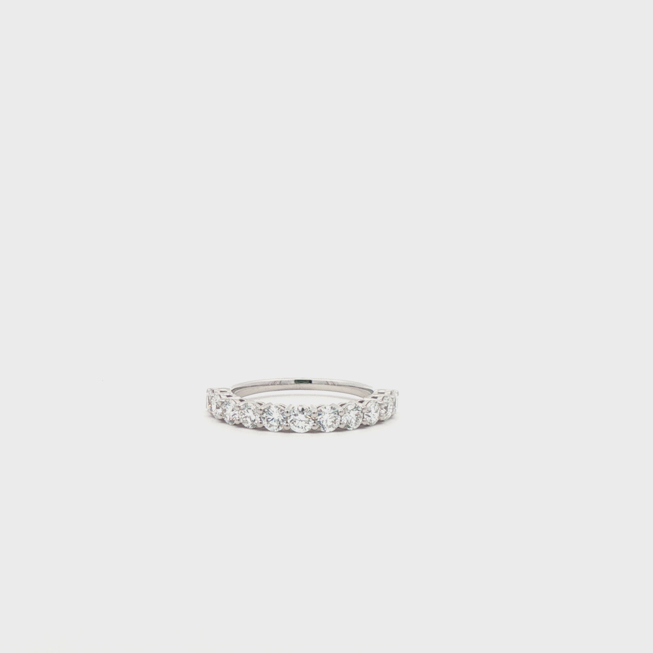 Round Brilliant Diamond Half-Eternity Band