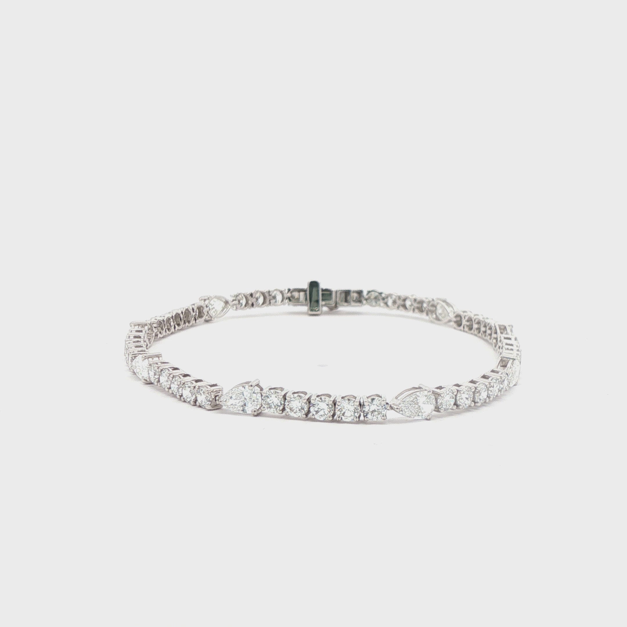Pear x Round Tennis Bracelet