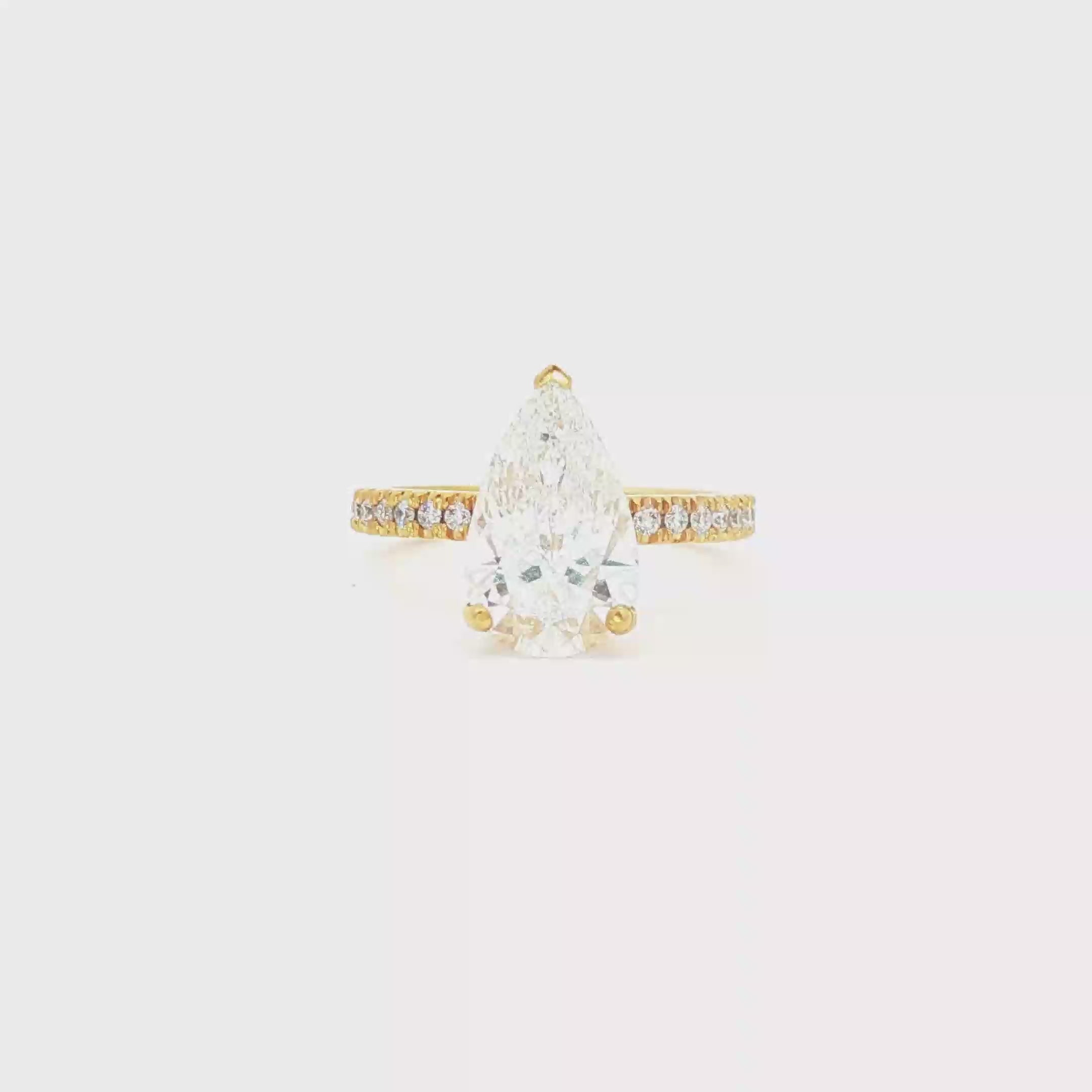 2.5ct Pear Engagement Ring with Band