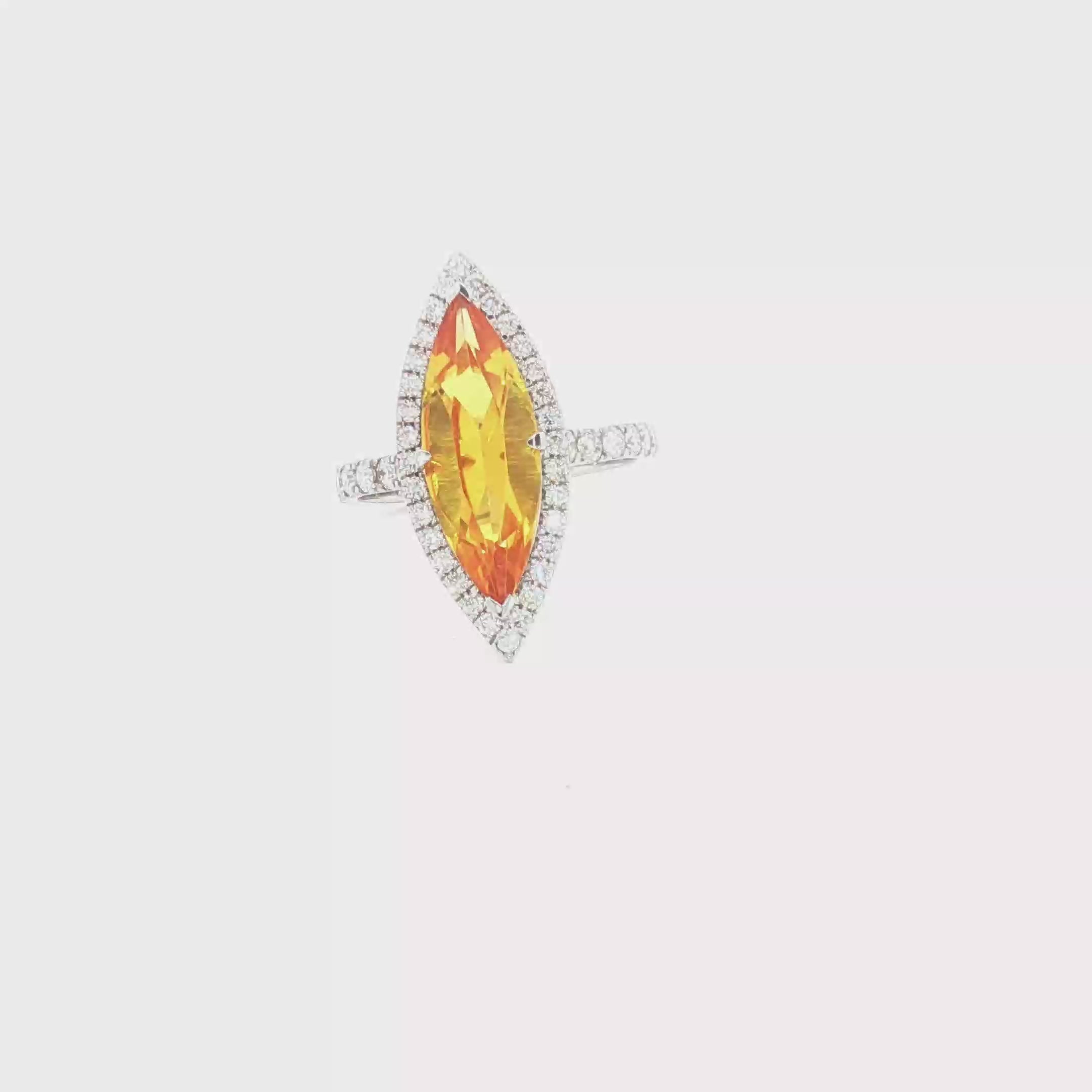 Yellow 3.75ct Marquise Ring