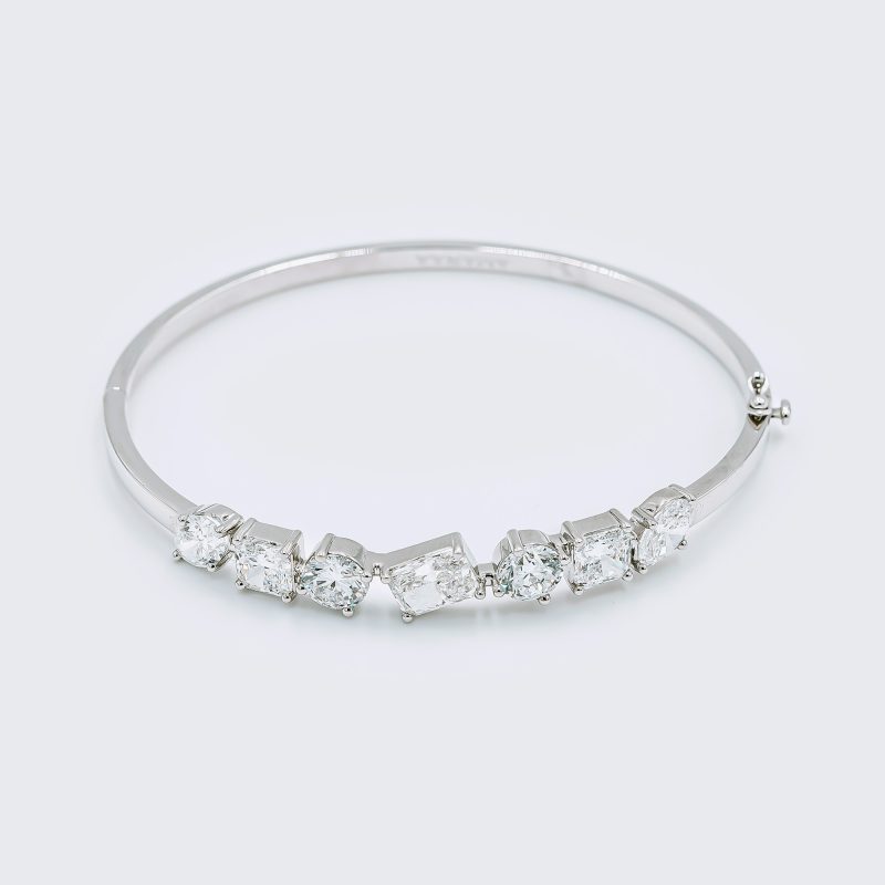 BRACELET - HALF FANCY SHAPED BANGLE